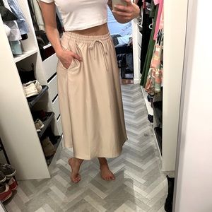 Satin style midi-skirt, size S